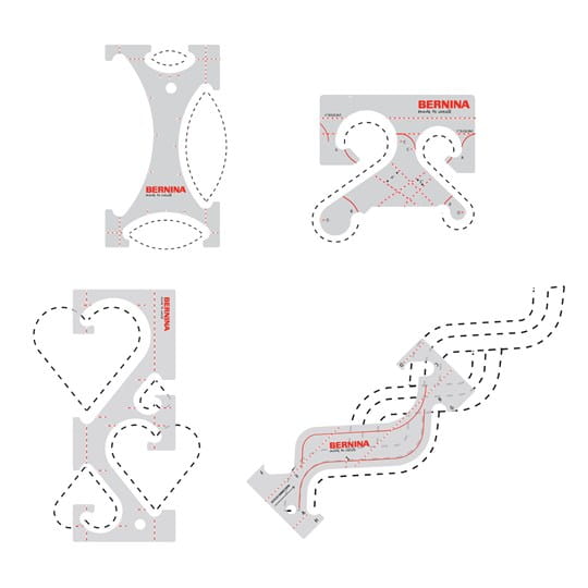 Border Rulers Kit - For quilting waves, hearts & curves - BERNINA
